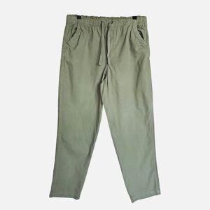 Sonoma Womens Olive Green Cotton Blend Casual Drawstring Pants Size S